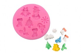 Molde silicona 8 figuras Navidad minis 3Q6 (1)